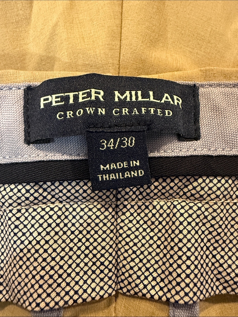 NWT Peter Millar Crown Crafted Tan Flat-Front Chino Pants - size 34 - Picture 2 of 8